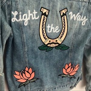 Lucky Brand Embroidered Denim Jacket